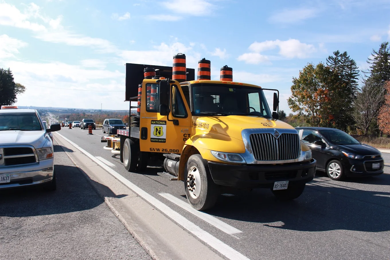 NTSM construction traffic control — truck fleet