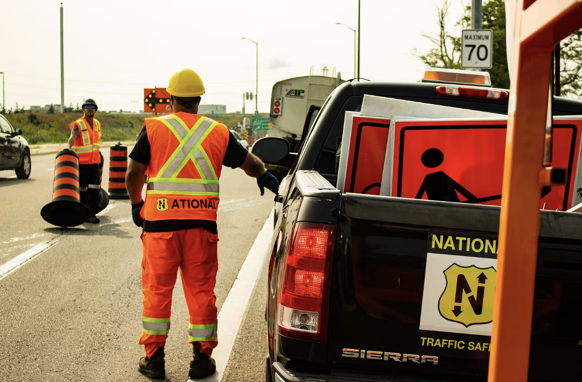 NTSM certified flagging personnel roadside